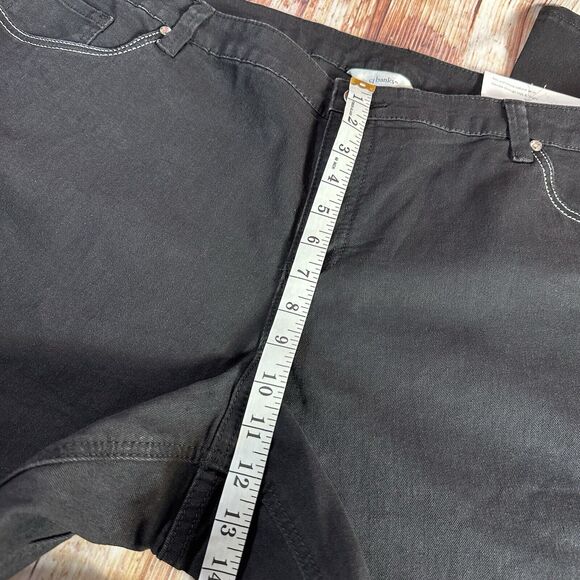 NEW CJ Banks BARELY BOOT Cut Sz 24 WP Black High Rise Jeans Denim Pants 44x28.5 - Picture 7 of 13